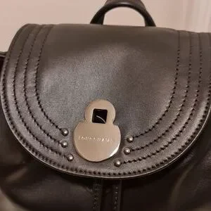 Longchamp | Bags | Longchamp Black Leather Adjustable Back 